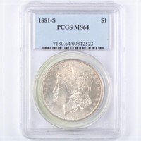 1881-S Morgan Dollar PCGS MS64