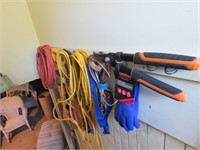 EXTENSION CORDS, GLOVES, PRUNERS
