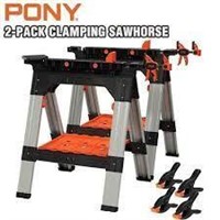 PONY 2 CLAMPING SAW HORSES $160