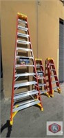 3 pcs mix ladders; assorted Werner Ladders