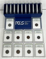 (20)  GRADED COINS IN SLABS