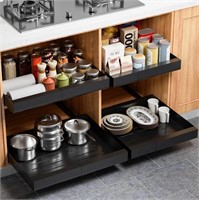 Expandable Pull out Cabinet Organizer, Black