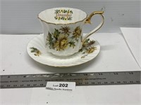 Vintage Lefton November Floral Teacup & saucer