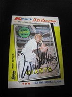 Willie McCovey Signed Trading Card RCA COA