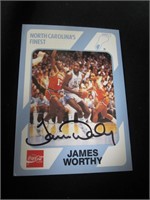 James Worthy Signed Trading Card RCA COA