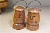 Set of 2 Wooden Salt and Pepper Shakers