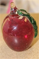 Gibson Art Glass Fruit Form Paperweight