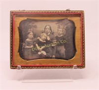 DAGUERREOTYPE WITH MOTHER & 3 CHILDREN: