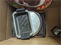 Box of Baking pans and Serving Dish