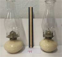 Vintage Oil lamp hobnail glass