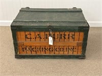 C.A. Durr Wooden Painted Shipping Crate