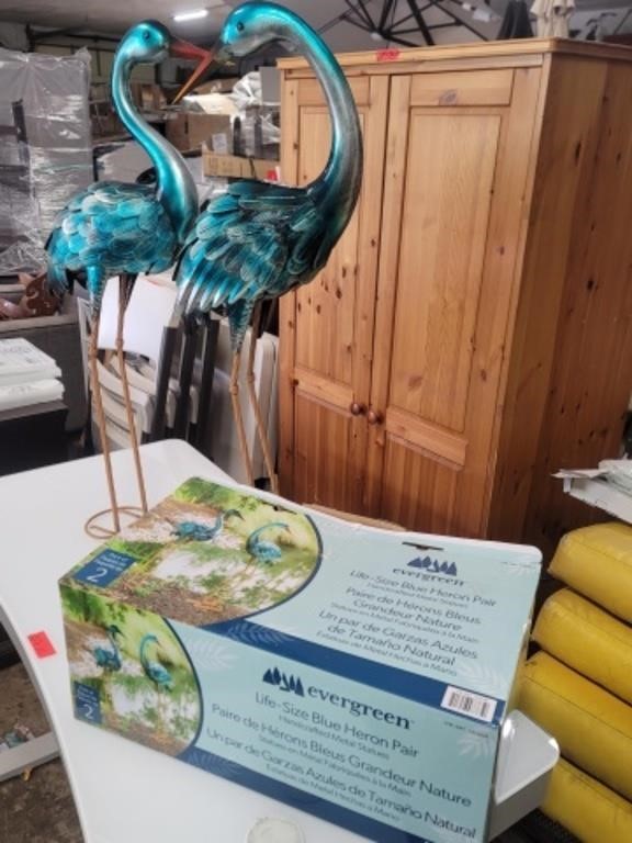 Ever Green - Life Size Blue Heron Pair (W/Box)