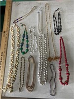 12 vintage necklaces
