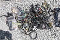 Lot of license plate brackets, wire harness for