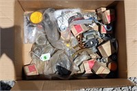 Assorted of moped parts carburetors, condensers
