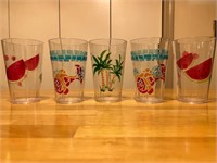 Summertime plastic tumblers