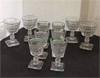 Imperial vintage Cape Cod patterned cordials and