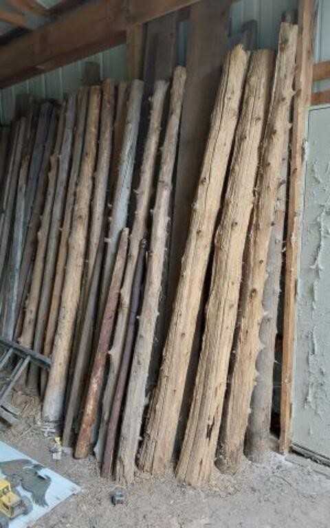 VINTAGE BARN WOOD AND POSTS- CONTENTS OF BARN