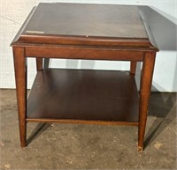 Modern Traditional Cherry Square Lamp Table