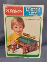 Vintage Playskool Lincoln Logs Original Set #884