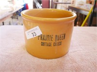 Vintage Prairie Queen Cottage Cheese Crock Jar
