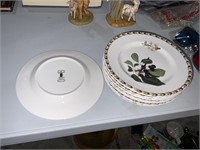 Hookers Fruit Queen's China 6.5" plates lot of 8