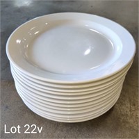 12x Acopa 10 1/2 Inch White Restaurant Plates
