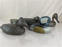 Assortment of Hand-Painted Wooden Duck Decoys