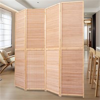 Room Divider Folding Privacy Screens, 6FT Bamboo R