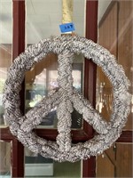 Peace Sign Wreath With Hanger
