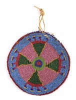 Cheyenne Indian Fully Beaded Round Pouch