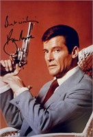 Autograph COA 007 Roger Moore Photo