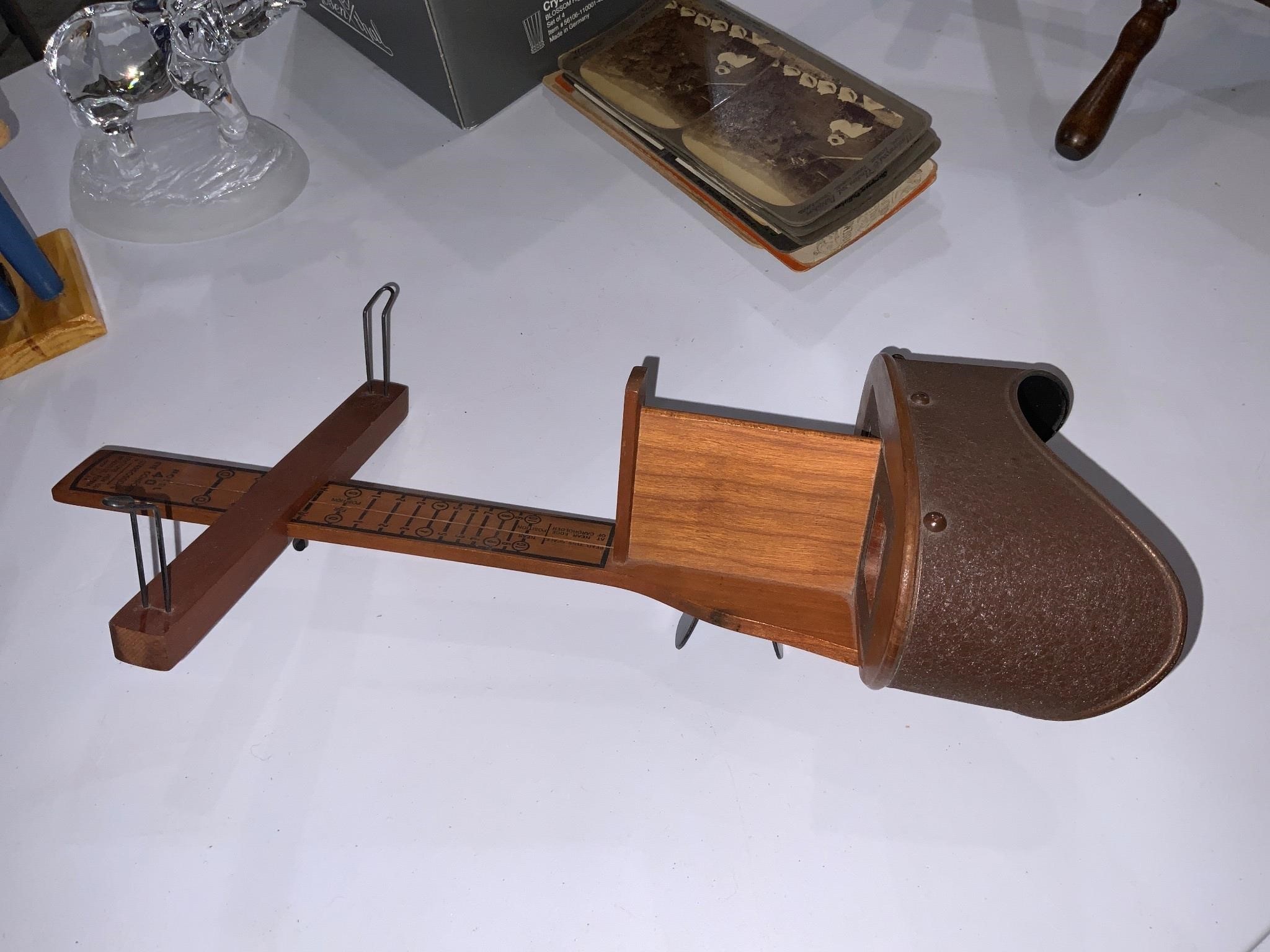 Vintage wooden stereoscope viewer wooden