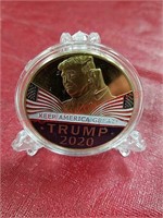 Donald Trump 2020 novelty coin in plastic case