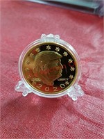 Donald Trump 2020 novelty coin in plastic case