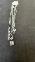 New 2 piece necklace lock and key