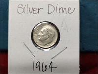 1964 Silver Roosevelt Dime