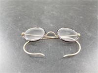 Pair of antique gold filled wire rim spectacles