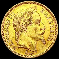 1863 French Gold 20 Francs 0.1867oz CLOSELY