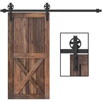 WINSOON 4FT Single Sliding Barn Door Hardware Kit,