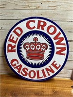 RED CROWN GASOLINE METAL SIGN