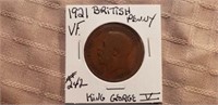 1921 British Penny King George V VF
