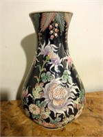 Porcelain Oriental Floral Vase