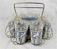 Mid Century Modern Drink Caddy W/ Ice Bucket