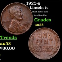 1925-s Lincoln Cent 1c Grades Choice AU/BU Slider