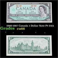 1960-1967 Canada 1 Dollar Note P# 84A Grades Gem+