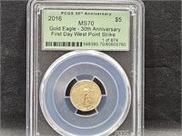 2016 Gold Eagle 30th Ann. Graded MS 70