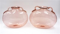 Vintage Cappellin Murano glass orb vases