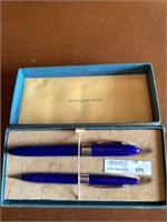 Sheaffer fountain, pen, and pencil set in box