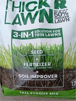 New 12 Pound Bag Of 3 In One Lawn Seed.